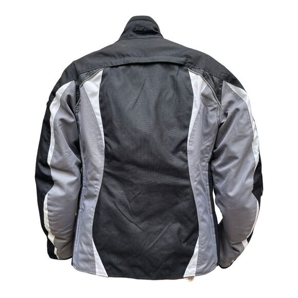 Bilt Cycling Wear Motorcycle Jacket Size M Gray Black Waterproof EUC Protection - Picture 10 of 10